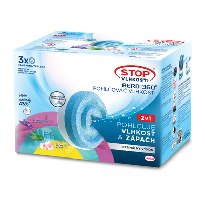 2629453 Ceresit STOP VLHKOSTI AERO 360° náhradní tablety 2v1, Aroma triopack, 3x450g