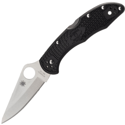 Spyderco C11PBK Delica 4 Lightweight Black Plain vreckový nôž 7,5 cm, Satin, čierna, FRN