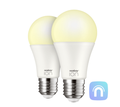 Niceboy Smart žiarovka ION AMBIENT E27 9W biela stmievateľná 2ks