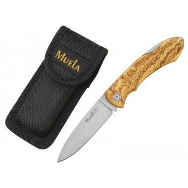 Muela GT-8.OL kültéri zsebkés 8 cm, olívafa, nylon hüvely