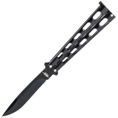 JOKER JKR0516 JKR BUTTERFLY kapesní nůž - motýlek 10,5 cm, slitina zinku, celočerný