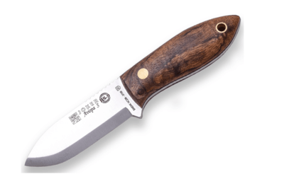 JOKER CN121 Avispa všestranný nôž na krk 8 cm, orechové drevo, kožené puzdro