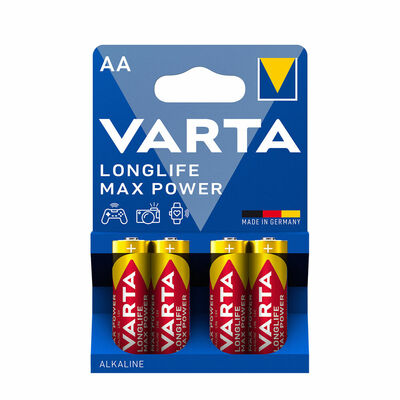 VARTA Longlife Max Power AA 1,5V alkalické baterie 4ks (VARTA-4706/4B)