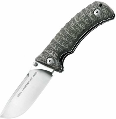 Fox Knives FX-130 MBSW Pro-Hunter lovecký vreckový nôž 9,5 cm, šedá, Micarta, kožené puzdro