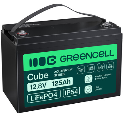 Green Cell LFPGC12V125AH CUBE LiFePO4 akkumulátor 125Ah 12.8V 1600Wh