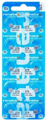 Renata 379 knoflíková baterie 1,55V 16mAh 5,8x2,2mm 10ks 4076