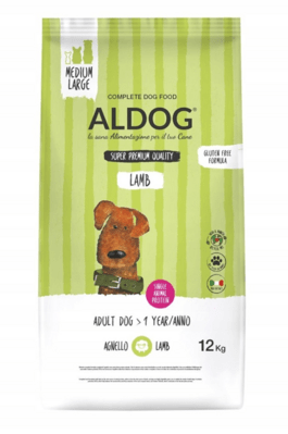 Aldog 2D-LA12M Lamb Medium/Large granule pre dospelé psy, stredné/veľké plemená, jahňacie, 12 kg