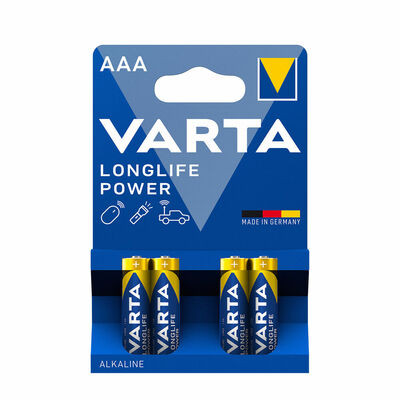 Varta Longlife Power alkalická mikrotužková batéria AAA, 4ks