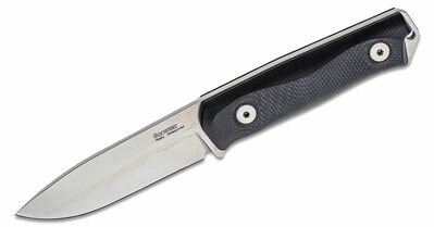 B41 GBK LionSteel Fix Penge Sleipner Acél kőmosás, BLACK G markolat, bőr tok