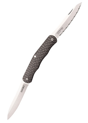 Cold Steel 54VPN Lucky vreckový nôž 6,7 cm, Satin, uhlíkové vlákno, 2 čepele