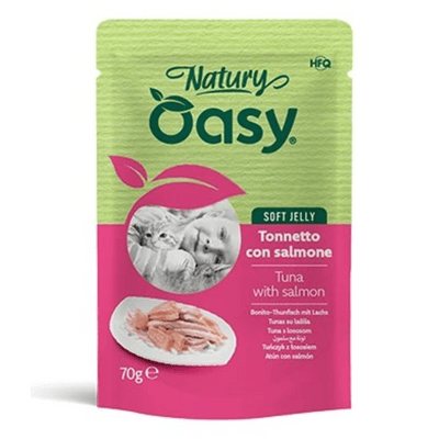 OAWNJCB007015A Oasy Natury Soft Jelly Tuna with salmon (pouch) 70g