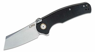 CJRB J1904R-BKF Crag Black vreckový nôž 8,4 cm, Stonewash, čierna, G10