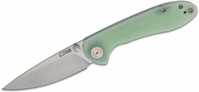 CJRB  J1912S-NTG Feldspar Nature Green Transparent vreckový nôž 7,6 cm, zelená transparentná, G10