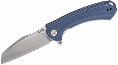 CJRB J1909-GYF Barranca vreckový nôž 9,4 cm, Stonewash, šedo-modrá, G10