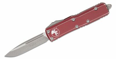 Microtech 231-10DMR UTX-85 Standard Distres. Red automatický nôž 7,6cm, Apocalyptic, červená, hliník