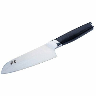 Herbertz 340918 Kochmesser Santoku kuchyňský nůž 17,2cm, černá, G10