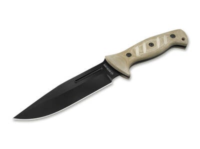 02SC012 Magnum Desert Warrior 2.0 taktikai kés 16,8 cm, fekete, barna, Micarta, nylon hüvely