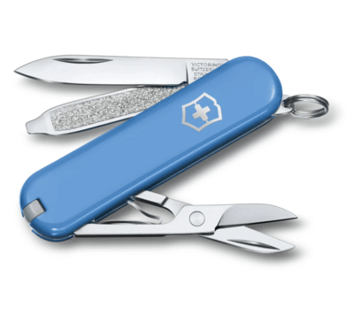 Victorinox 0.6223.28B1 Classic SD Colors Summer Rain multifunkcionális kés, halványkék, 7 funkciós