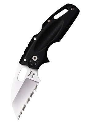 Cold Steel 20LTS Tuff Lite Serrated vreckový nôž 6,4 cm, čierna, Griv-Ex termoplast