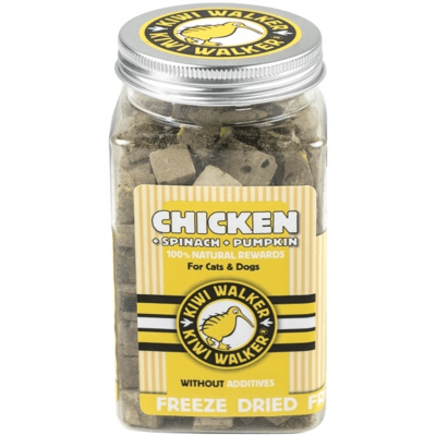 KiwiWalker FDT-397 FD Snack - mrazem sušené kuřecí maso se špenátem a dýní 100g