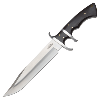 United Cutlery GH5025 GIL HIBBEN ASSAULT taktický nôž 19 cm, čierna, Micarta, hliník, kožené puzdro