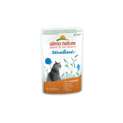 Almo Nature HOLISTIC Sterilized Cat - CHICKEN kapsička pre sterilizované mačky - kuracie mäso, 70g