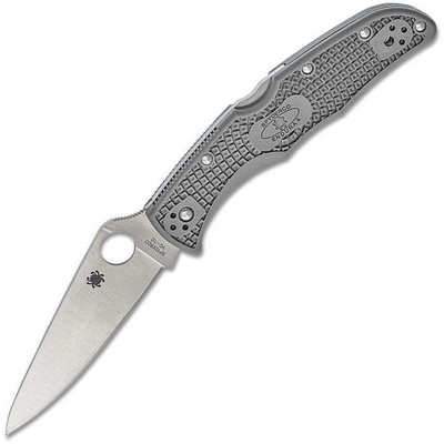 Spyderco C10FPGY Endura 4 Flat Ground vreckový nôž 9,5 cm, Satin, šedá, FRN