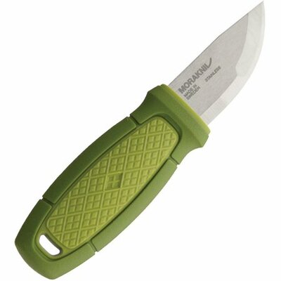 Morakniv 12633 Eldris Green nôž na krk 5,9 cm, zelená, polymér, plastové puzdro, kresadlo 