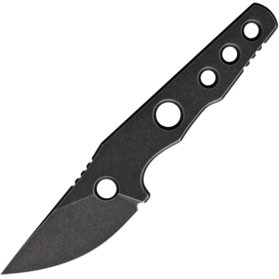 Petrified Fish PFE13DW Bison nôž na krk 6,1 cm, Black Stonewash, celooceľový, puzdro Kydex