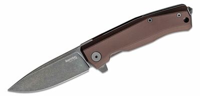 LionSteel MT01A EB Myto Old Black vreckový nôž 8,3 cm, čierna, tmavohnedá, hliník, rozbíjač skla