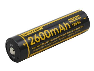Nitecore NL1826R nabíjateľná USB batéria 18650 2600mAh