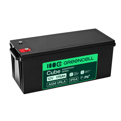 AGM12V175AH-H Green Cell AGM VRLA 12V 175Ah karbantartásmentes akkumulátor hajókhoz, fotovoltaikus r