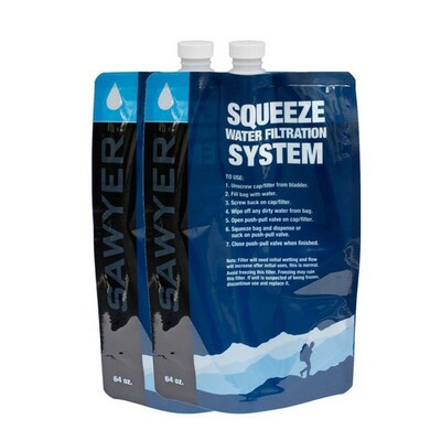 SP114 Sawyer 2 Liter Squeezable Pouch-Set of 2