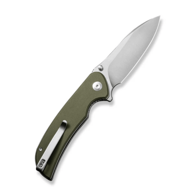 S23077-1 Sencut Borzám OD Green G10 Handle Satin Finished 9Cr18MoV Blade Liner Lock