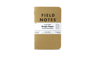 Field Notes FN-01 Original Kraft poznámkový blok s grafmi v 3-balení 