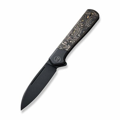 We Knife WE20050-2 Soothsayer vreckový nôž 8,8 cm, Black Stonewash, titán, meď, uhlíkové vlákno