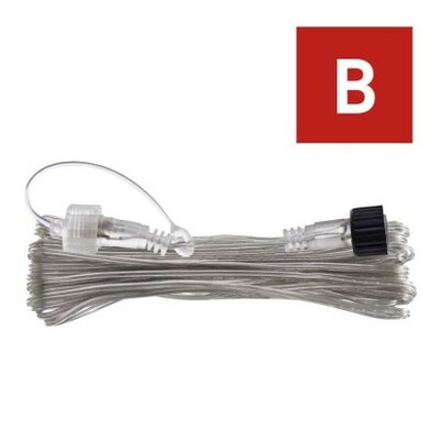D1ZB02 Emos Lighting Predlžovací kábel pre spojovacie reťaze Standard transparent., 10 m, vonkajší a