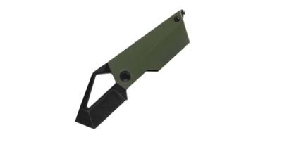 Kizer V2563A1 CyberBlade Green G10 vreckový nôž 5,5 cm, čierna, zelená, G10, rozbíjač skla