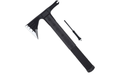 SOG-SK1001-CP SURVIVAL HAWK-BLACK OXIDE tomahawk/sekera 7,6 cm, černá, nylonové pouzdro, křesadlo