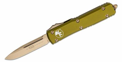 Microtech 121-13OD Ultratech Bronze Standard Green automata kés 8,7 cm, bronz, zöld, alumínium