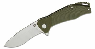 QSP Knife QS122-B Raven Green vreckový nôž 8,6 cm, satin/stonewash, zelená, G10