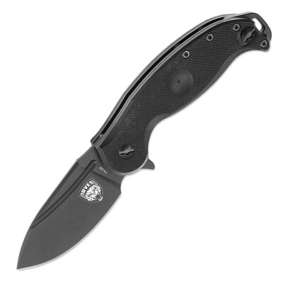 FOX knives FX-532 IRVES taktický vreckový nôž 8,5 cm, celočierna, G10