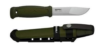 Morakniv 12645 Kansbol kültéri kés 10,9 cm, zöld, műanyag, gumi, műanyag tok