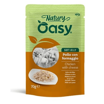 OAWNJCB007006A Oasy Natury Soft Jelly Chicken with cheese (pouch) 70g