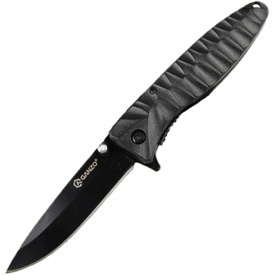 Ganzo Knife G620-B1 kapesní nůž 8,8 cm, celočerná, plast ABS