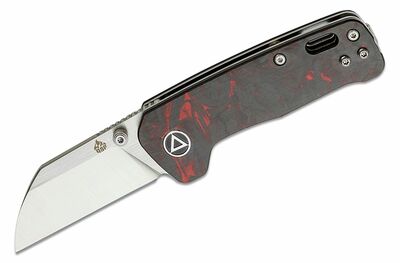 QSP Knife QS130XS-E1 Penguin Mini CF RED vreckový nôž 5,8 cm, satin, červená, uhlíkové vlákno, G10