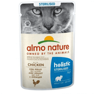 Almo Nature HOLISTIC Sterilized Cat - CHICKEN kapsička pre sterilizované mačky - kuracie mäso, 70g