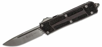 Microtech 278-10 Scarab II automata taktikai kés 10 cm, Stonewash, fekete, alumínium 