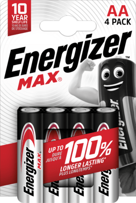 Energizer Max AA alkalické baterie 4ks E303323700