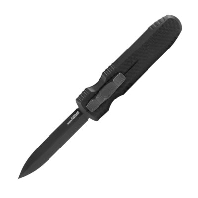 SOG-15-61-01-57 PENTAGON OTF – BLACKOUT automata kés 9,6 cm, teljesen fekete, alumínium